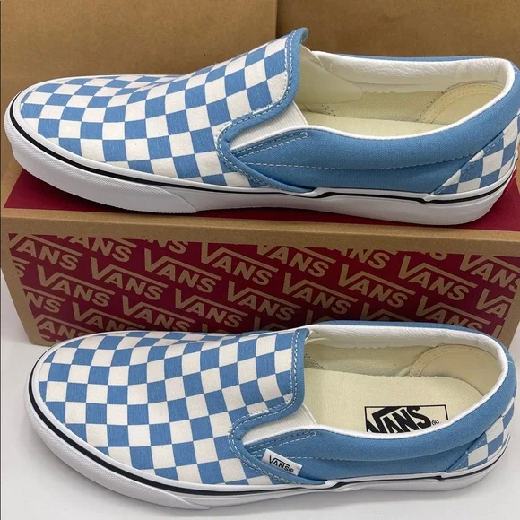 Vans •WMNS Classic Slip-On
Color Theory Checkerboard Heritage Blue 
VN000D6BE2W - Picture 3 of 16